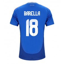 Italia Nicolo Barella #18 Hjemmedrakt EM 2024 Kortermet